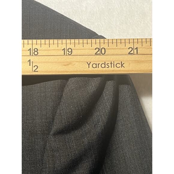 Versini Mens 46R 40x30 Gray Tan Stripe 2 Piece Suit - Picture 8 of 16